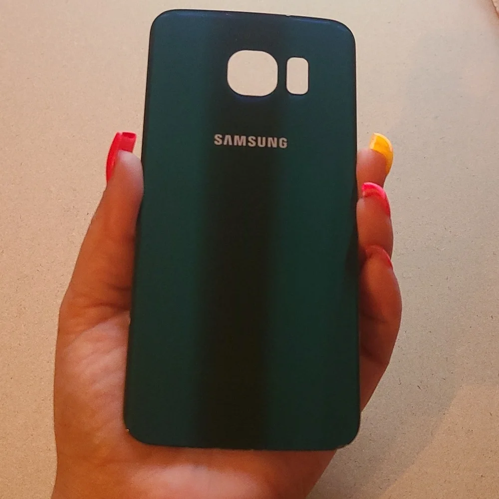 Genuine Samsung Galaxy S6 Edge Emerald Green Glass Rear Cover
